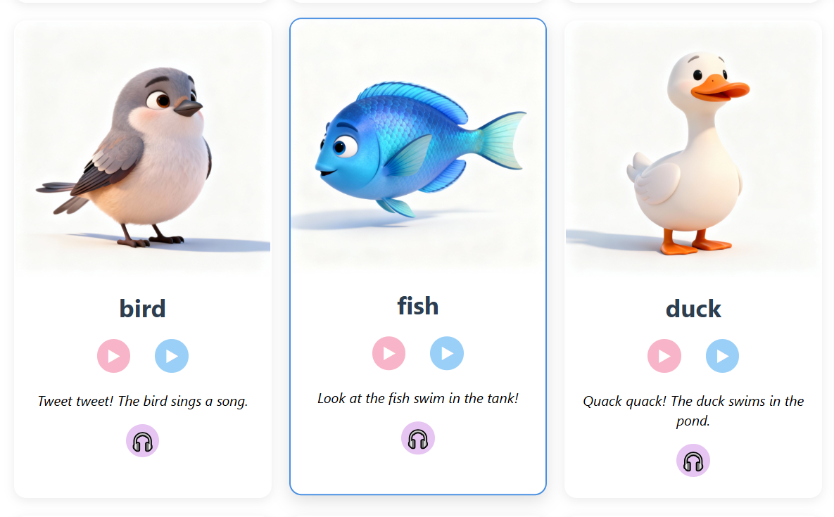 Step 2: Word learning page
