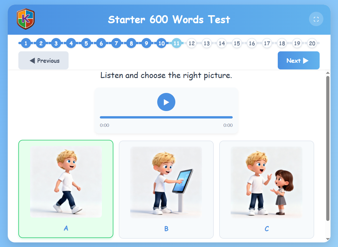 Step 4: Practice interface